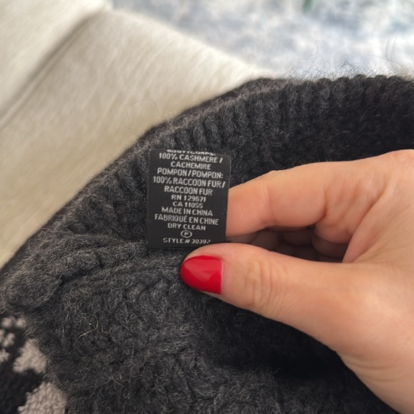 360 cashmere gray winter hat/beanie - Picture 5 of 5